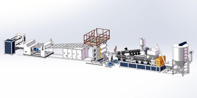 ABSPMMA Composite Sanitary Ware Board; ABS, HIPSGPPS Refrigerator Board Production Line Equipment